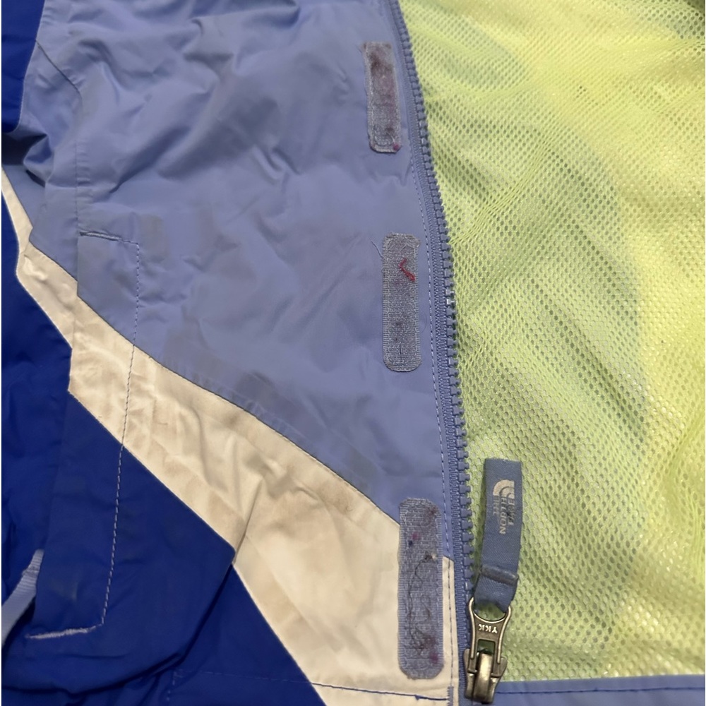The North Face Toddler HyVent Hooded Jacket Blue White Green Size 3T - Picture 6 of 10
